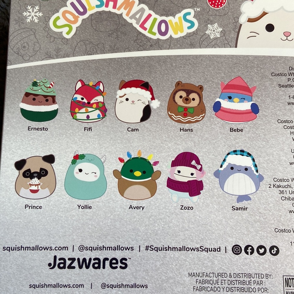 Squishmallows 2024 Fifi the Fox & Hans the Hedgehog Christmas Ornaments. NWOT. - Picture 14 of 15